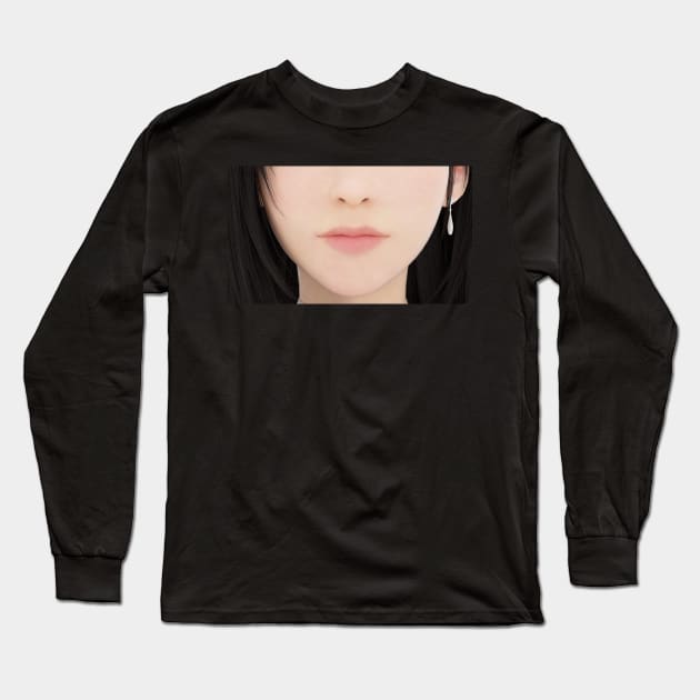 Tifa Lockhart facemask Long Sleeve T-Shirt by James-Cr